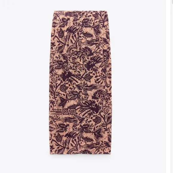 ZARA Printed Co-ord Sarong Skirt Set - Picture 9 of 9